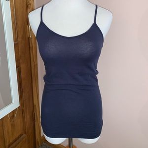 Dark blue v-neck tank top